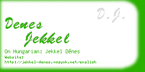 denes jekkel business card